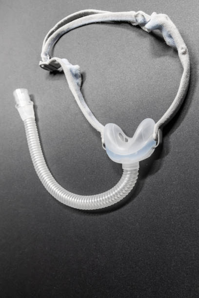 istock CPAP mask with nose mask or full face mask cpap machine against obstructive sleep apnea helps patients as respirator mask headgear clip for breathing medication in snoring sleep disorder breath easier 2177897990