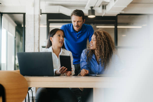 istock Multicultural businesspeople working in a modern an office 2177902201