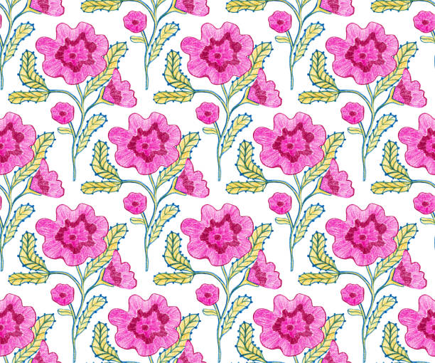 istock A bouquet of flowers is drawn with pencils. 2177902959