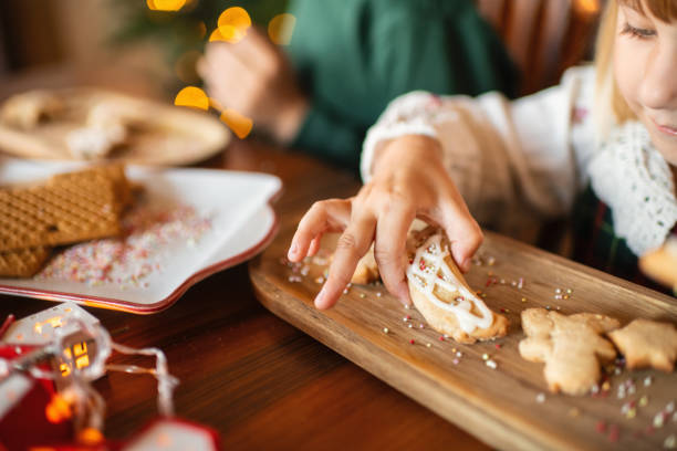 istock Children making Christmas cookies at home 2177911243