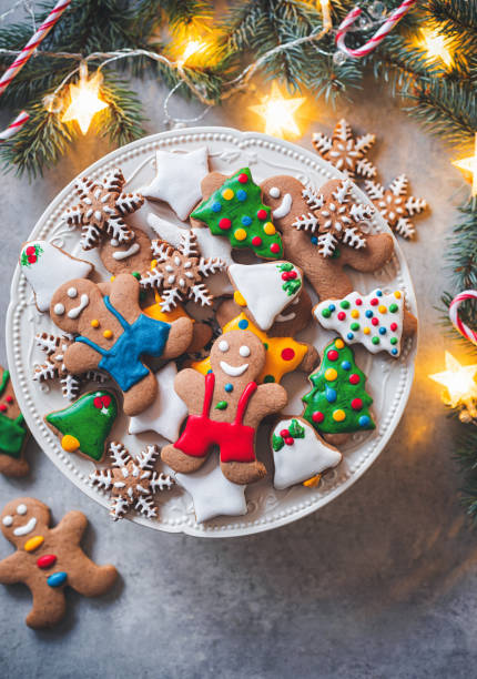 istock Plate with homemade Christmas gingerbread cookies 2177915220
