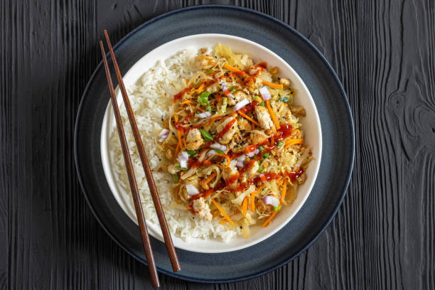 istock tofu egg roll in a bowl with jasmine rice 2177915356