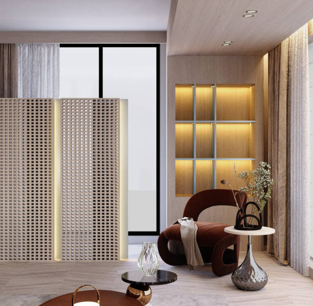 istock Interior design 3d render room corner and background of different corners with beautiful decoration, wall decoration 2177915776