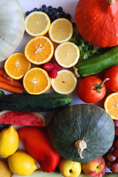 istock Healthy Produce On White Background 2177919037