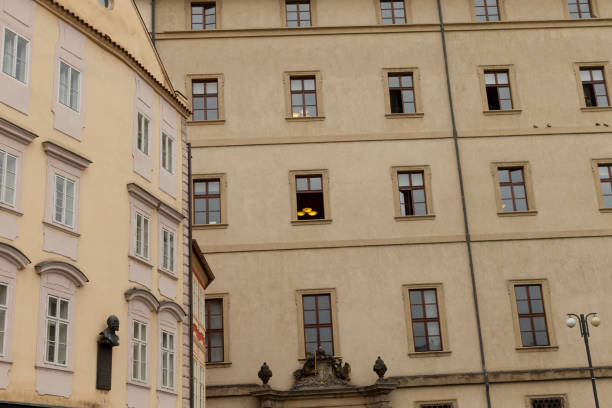 istock There is a tall building featuring a statue prominently placed on the side of it 2177919390