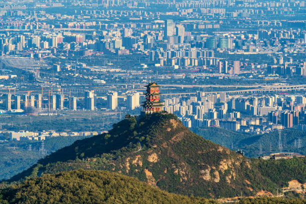 Beijing's Central Line view in the jingshan park