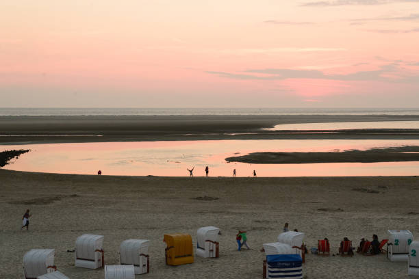 Borkum:Deutschland:Sunset on the island of Borkum