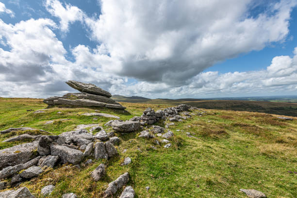 istock Scenic view of Belstone Tor with blue sky, Dartmoor National Park, Okehampton, Devon 2177924752