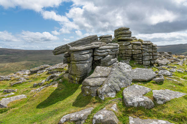 istock Scenic view of Belstone Tor with blue sky, Dartmoor National Park, Okehampton, Devon 2177925006