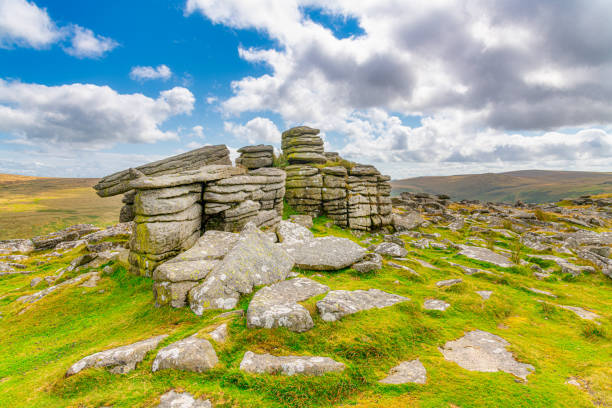 istock Scenic view of Belstone Tor with blue sky, Dartmoor National Park, Okehampton, Devon 2177925021