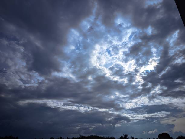 istock a dramatic sky with dark clouds covering most of the sky. 2177928332