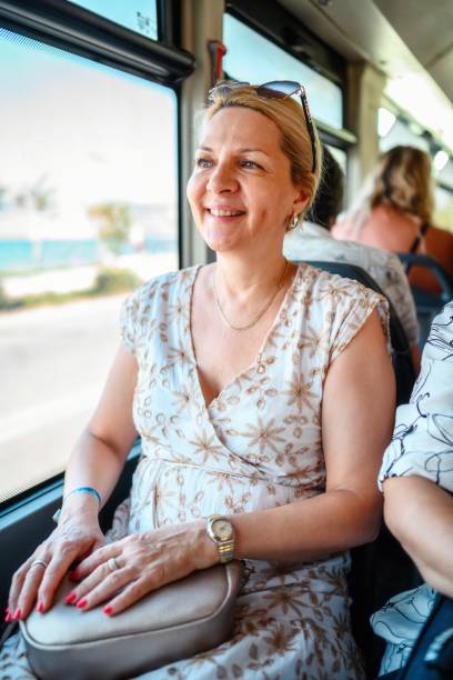 istock Woman traveling by bus 2177928486