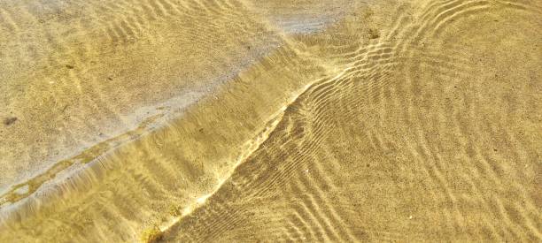 istock Small waves, ripples on the surface of water, with sand underneath. 2177931350