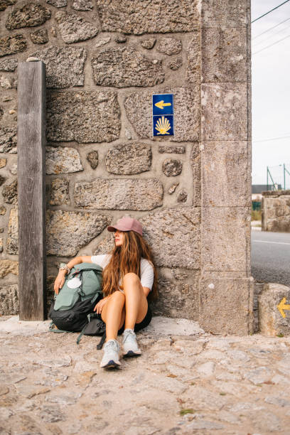 istock Tired backpacker on Camino de Santiago 2177934188