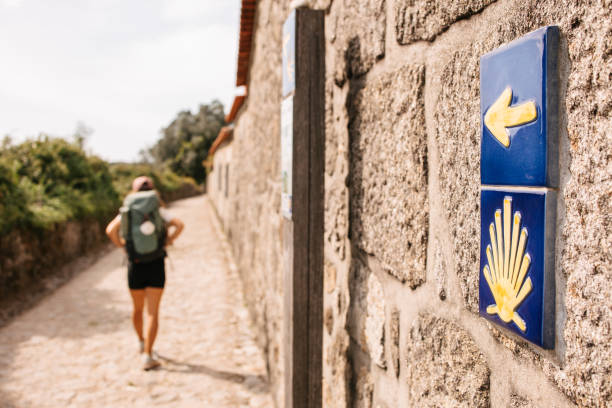 Camino de Santiago directional sign