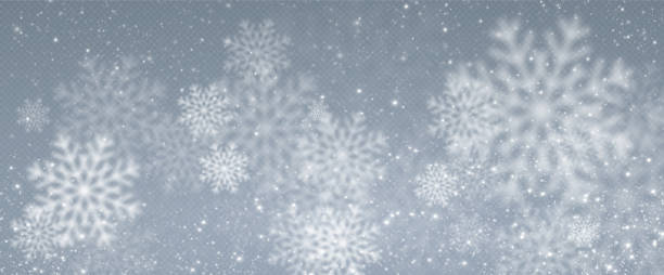 istock Christmas background. Powder snow. Magic bokeh shines with white dust. Small realistic glare on a transparent  background. Cold winter wind texture. Holiday vector blizzard. 2177936077