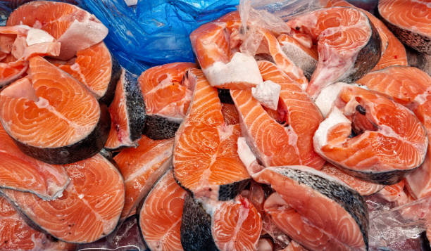 istock Display Of Fresh Salmon 2177938135