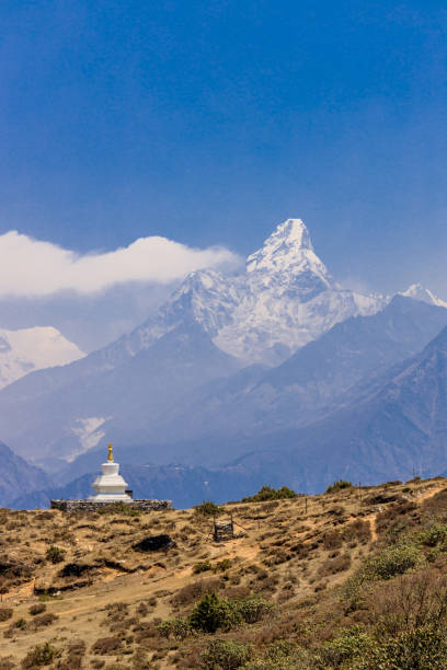 close-up of a golden Buddha statue, Western Tibet