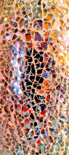 istock Green orange and red colours on a reflective surface 2177940766