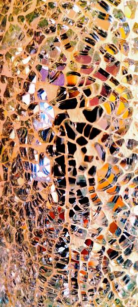 istock Green orange and red colours on a reflective surface 2177940785