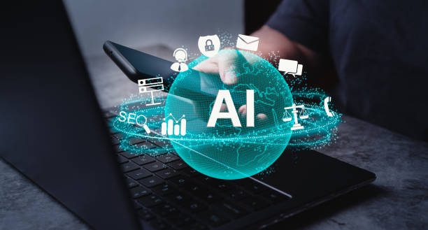 istock Businesswoman show virtual global interface with AI. 2177941225