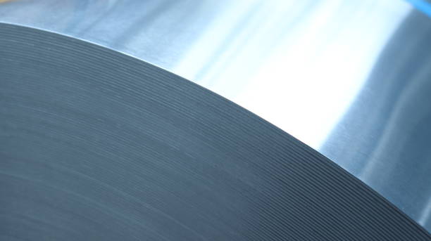 istock Aluminium or stainless steel coils or foils close up 2177946648