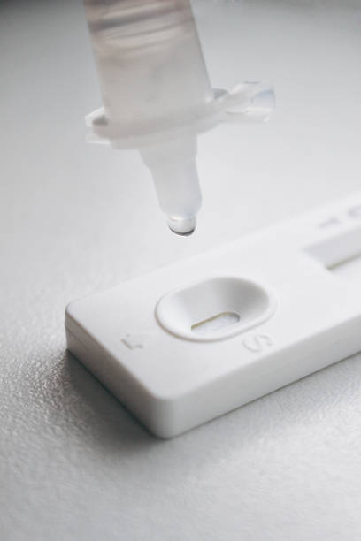 istock Deepblue covid-19Ag, Test strip showing negative  Rapid Antigen Test. 2177947616