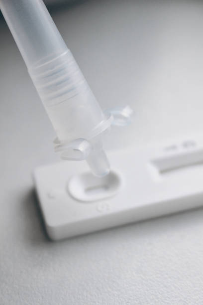 istock Rapid antigen test kit with everything needed during the swab test for COVID-19 testing. Coronavirus Home test, Autumn exacerbation of viruses. 2177947730