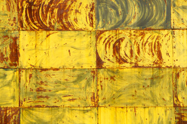istock Abstract Textured Wall with Yellow and Brown Swirls 2177948787