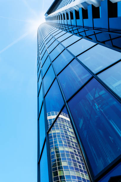 istock Skyscraper with sun flare at the top 2177952914