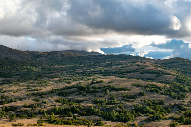 istock The first days of autumn on a bushy mountain 2177953403