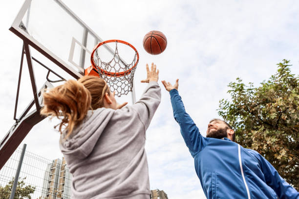 istock Young Couple Having Fun on the Court 2177955540
