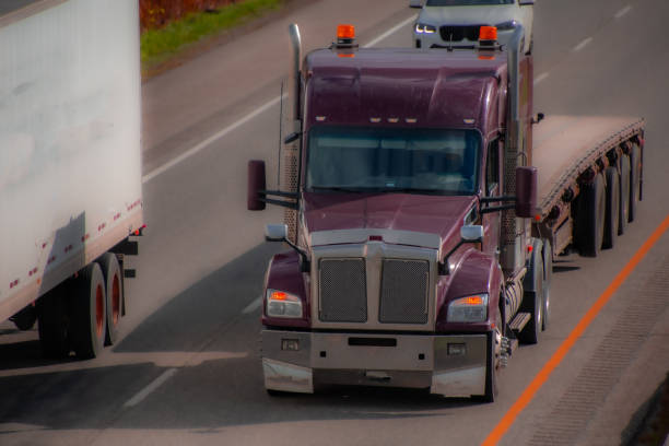istock Heavy truck on a Canadian highway 2177955686