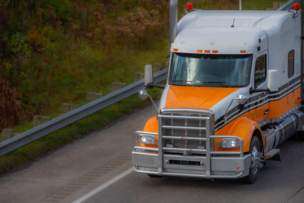 istock Heavy truck on a Canadian highway 2177955763
