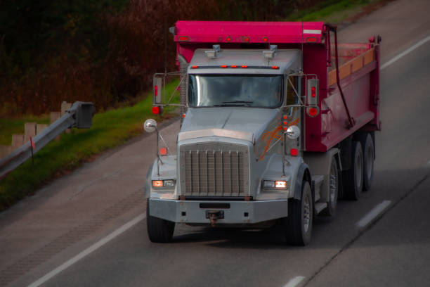 istock Heavy truck on a Canadian highway 2177955800