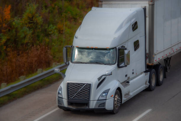istock Heavy truck on a Canadian highway 2177955955