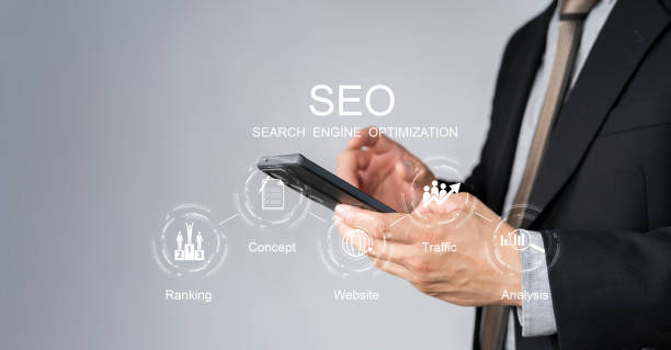 istock SEO, Search Engine Optimization ranking concept, magnifying glass, the idea of promote traffic to website 2177959019
