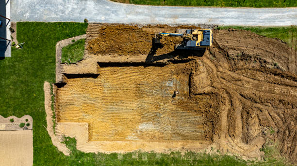 istock Construction Site Showing Excavation for a New Foundation in a Residential Area During Daytime 2177960180