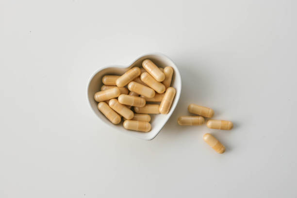istock Vitamin capsules for the heart top view 2177968012