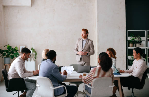 Diverse Business Team Engaged in a Productive Meeting