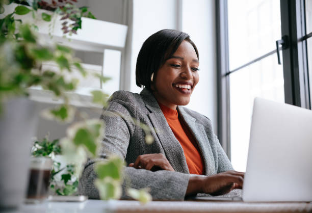 istock Confident Professional Woman Working on Laptop in Modern Office 2177969789