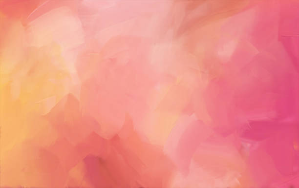 istock Soft pink, orange, and yellow abstract background with smooth brush strokes 2177970371