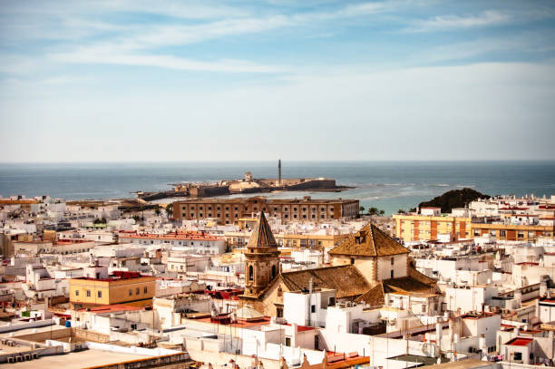 Aerial view of Cadiz taken from Tavira Tower