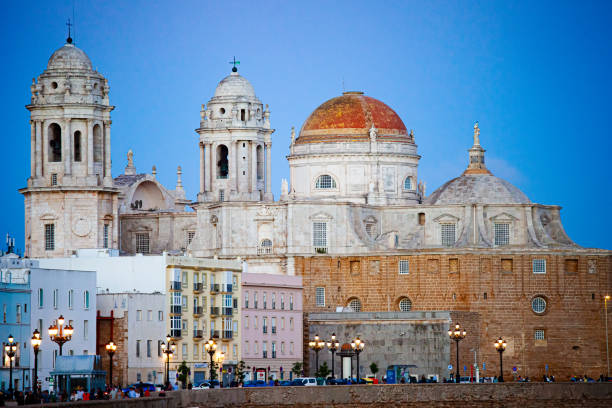 istock Cadiz Santa Cruz Cathedral at sunset 2177974342