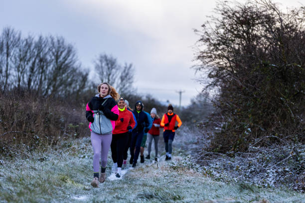 istock Following the Leader on a Group Run 2177980815