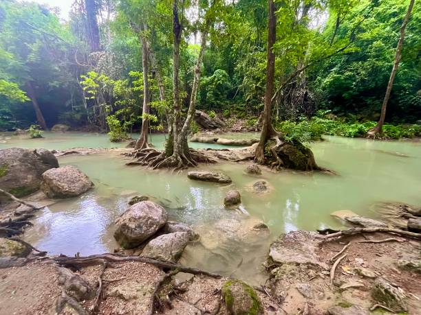 istock Thailand-  Erawan national park- waterfall 2177984802
