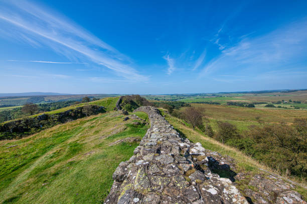 A stretch of Hadrian's Wall at Upper Denton in Northumberland, England