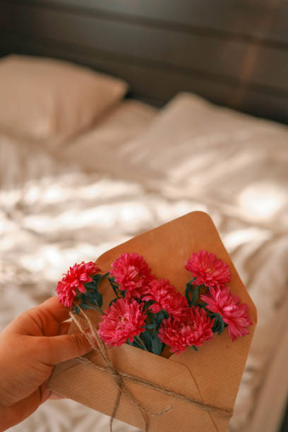 istock Autumn asters on pink background, holiday concept 2177985131
