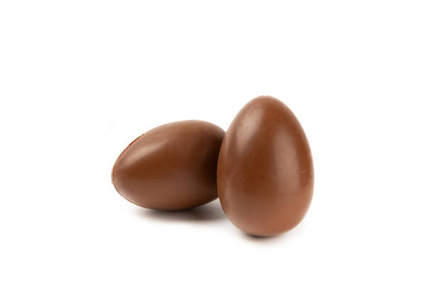 istock Easter chocolate bunny, chick and chocolate eggs isolated on white background. Chocolate eggs and other sweets. Easter celebration concept. Easter sweets on the table. Place for text. copy space. 2177988274