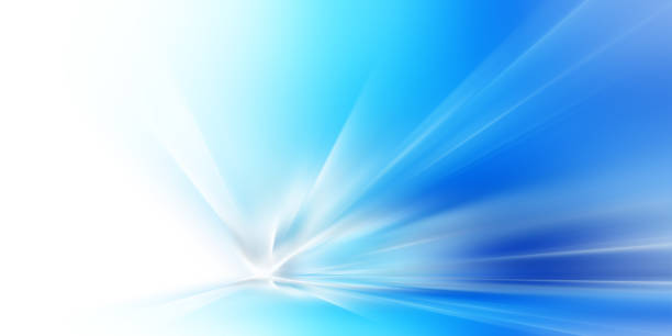 istock Abstract futuristic background with glowing blue light effect. High speed. Hi-tech. Abstract technology background concept 2177989713
